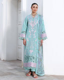 Roheenaz Floral Reverie Embroidered Lawn Unstitched 3Pc Suit - Dewy Mist