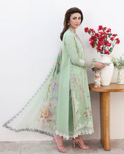 Roheenaz Floral Reverie Embroidered Lawn Unstitched 3Pc Suit - Daydream Gleam