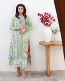 Roheenaz Floral Reverie Embroidered Lawn Unstitched 3Pc Suit - Daydream Gleam