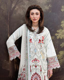 Roheenaz Floral Reverie Embroidered Lawn Unstitched 3Pc Suit - Lunar Glow