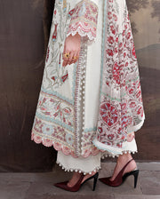 Roheenaz Floral Reverie Embroidered Lawn Unstitched 3Pc Suit - Lunar Glow