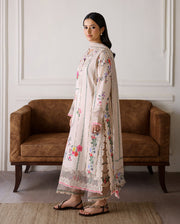 Roheenaz Sunlit Tales Embroidered Lawn Unstitched 3Pc Suit - Sunflare Petal