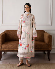 Roheenaz Sunlit Tales Embroidered Lawn Unstitched 3Pc Suit - Sunflare Petal