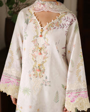 Roheenaz Sunlit Tales Embroidered Lawn Unstitched 3Pc Suit - Petalbeam