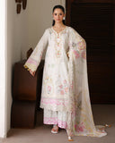 Roheenaz Sunlit Tales Embroidered Lawn Unstitched 3Pc Suit - Petalbeam