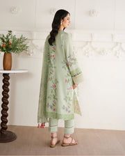 Roheenaz Sunlit Tales Embroidered Lawn Unstitched 3Pc Suit - Meadow Glow
