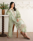 Roheenaz Sunlit Tales Embroidered Lawn Unstitched 3Pc Suit - Meadow Glow