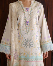 Roheenaz Sunlit Tales Embroidered Lawn Unstitched 3Pc Suit - Glowleaf
