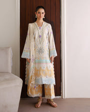 Roheenaz Sunlit Tales Embroidered Lawn Unstitched 3Pc Suit - Glowleaf