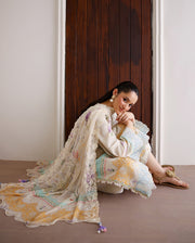 Roheenaz Sunlit Tales Embroidered Lawn Unstitched 3Pc Suit - Glowleaf