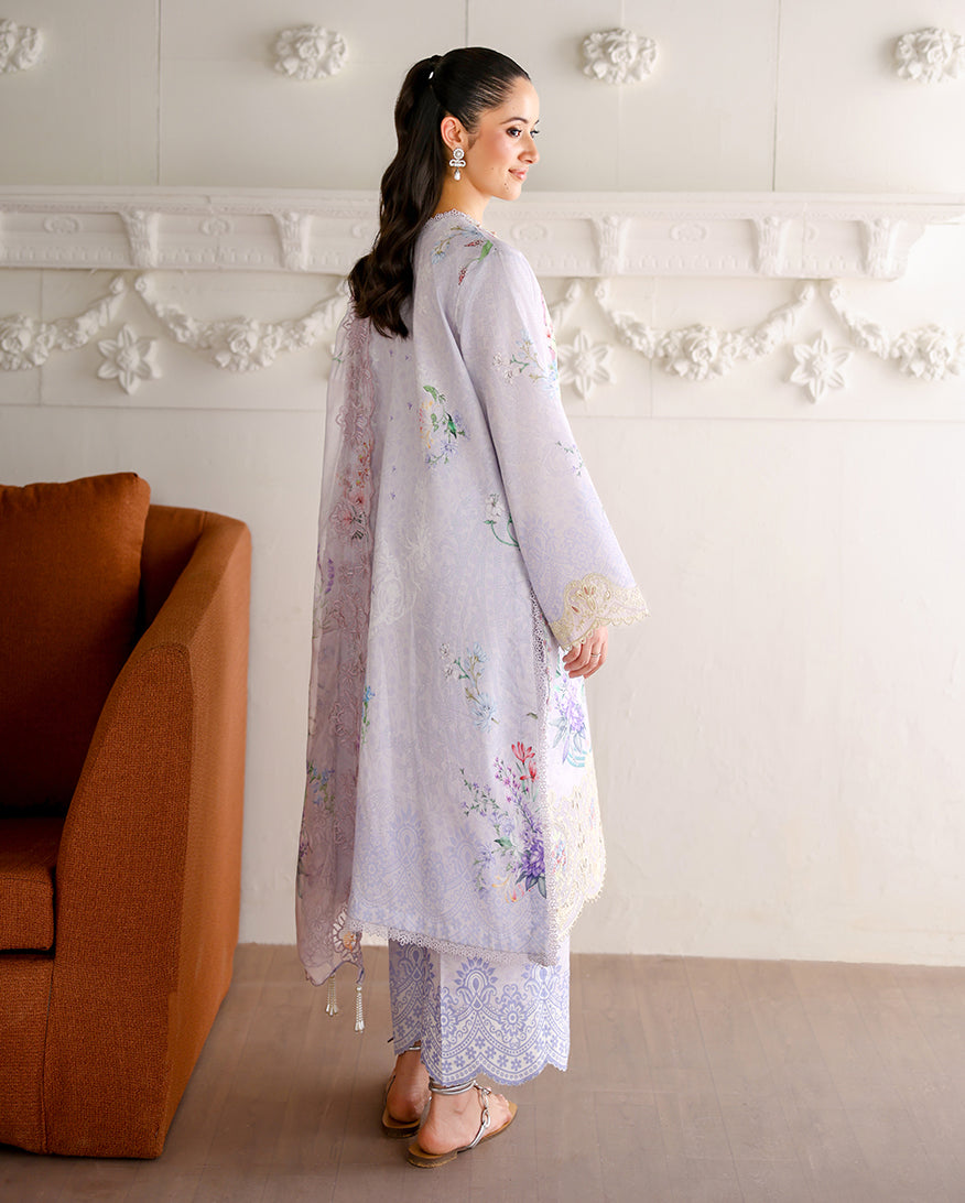 Roheenaz Sunlit Tales Embroidered Lawn Unstitched 3Pc Suit - Sunveil