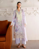 Roheenaz Sunlit Tales Embroidered Lawn Unstitched 3Pc Suit - Sunveil