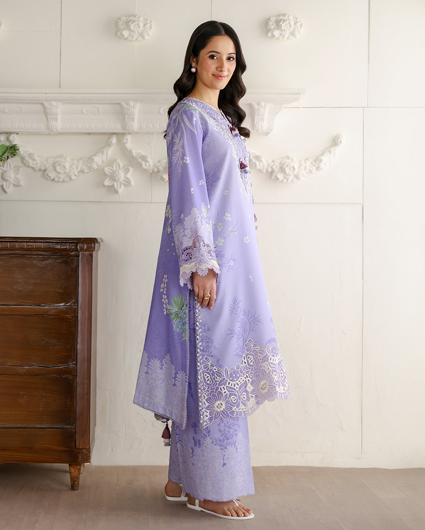 Roheenaz Sunlit Tales Embroidered Lawn Unstitched 3Pc Suit - Bloomray