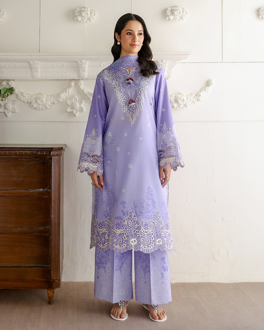 Roheenaz Sunlit Tales Embroidered Lawn Unstitched 3Pc Suit - Bloomray