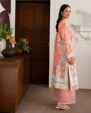 Roheenaz Sunlit Tales Embroidered Lawn Unstitched 3Pc Suit - Blush Tale
