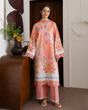 Roheenaz Sunlit Tales Embroidered Lawn Unstitched 3Pc Suit - Blush Tale