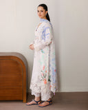 Roheenaz Sunlit Tales Embroidered Lawn Unstitched 3Pc Suit - Ivory Gleam