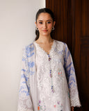 Roheenaz Sunlit Tales Embroidered Lawn Unstitched 3Pc Suit - Ivory Gleam