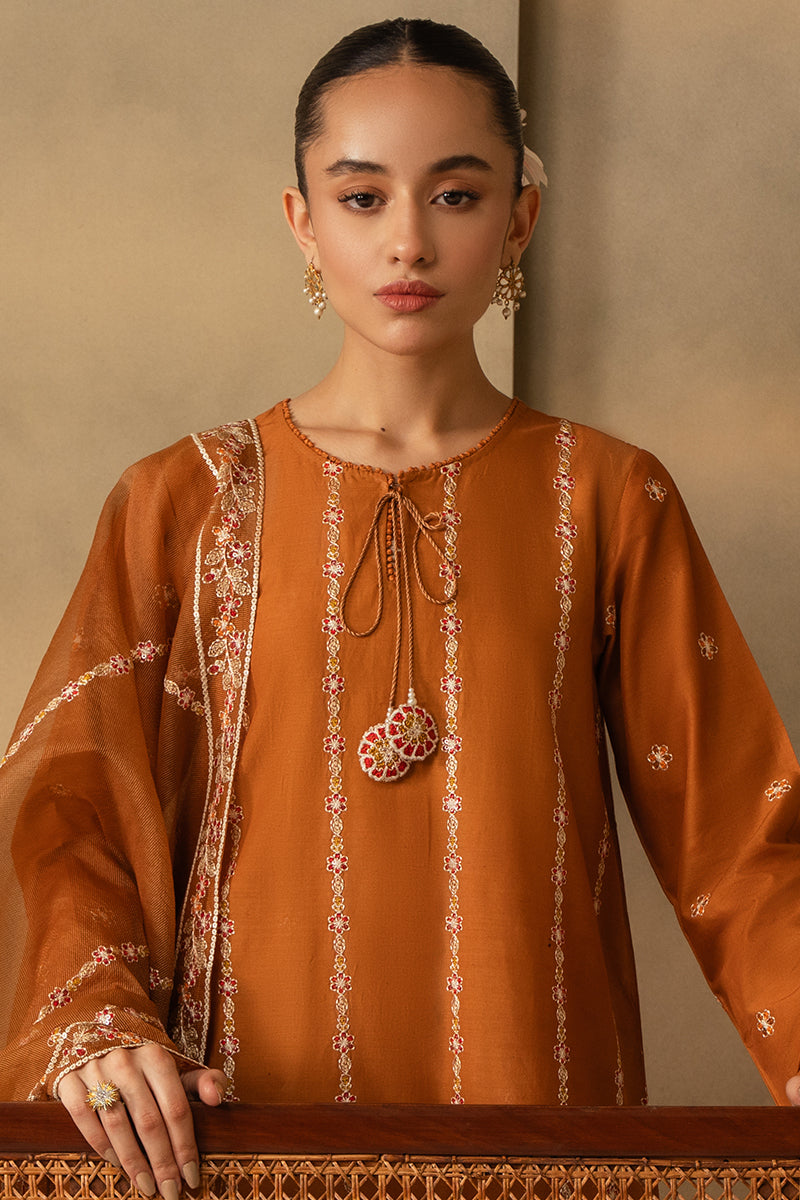Cross Stitch Mahiri Embroidered Lawn Unstitched 3Pc Suit D-05 Rustic Aura