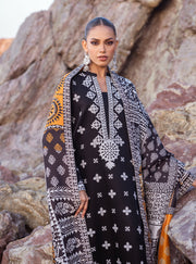 Zainab Chottani Embroidered Herringbone Unstitched 3Pc Suit D-09 Ryma