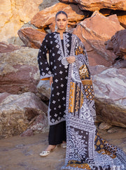 Zainab Chottani Embroidered Herringbone Unstitched 3Pc Suit D-09 Ryma