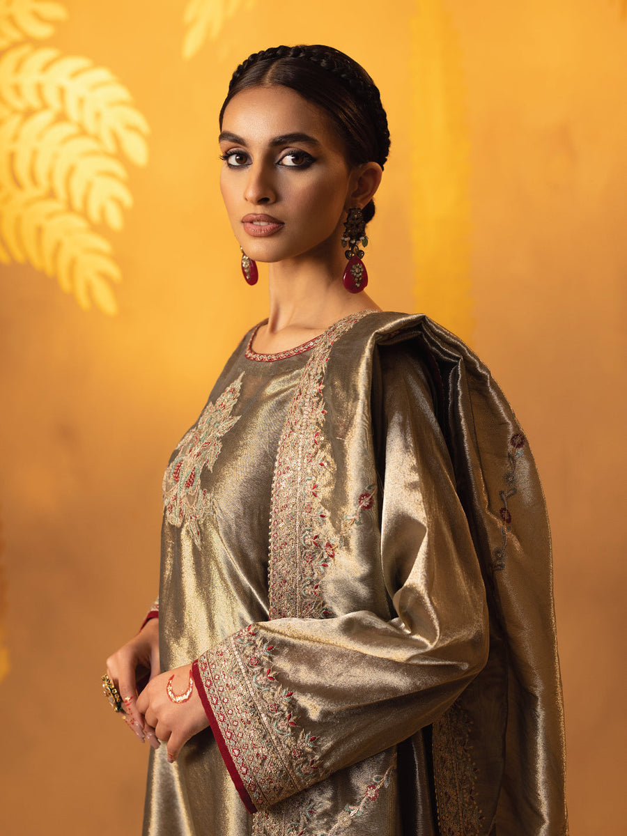 Faiza Faisal Signature Festive Pret Masoori Net 3Pc Suit - Rachele