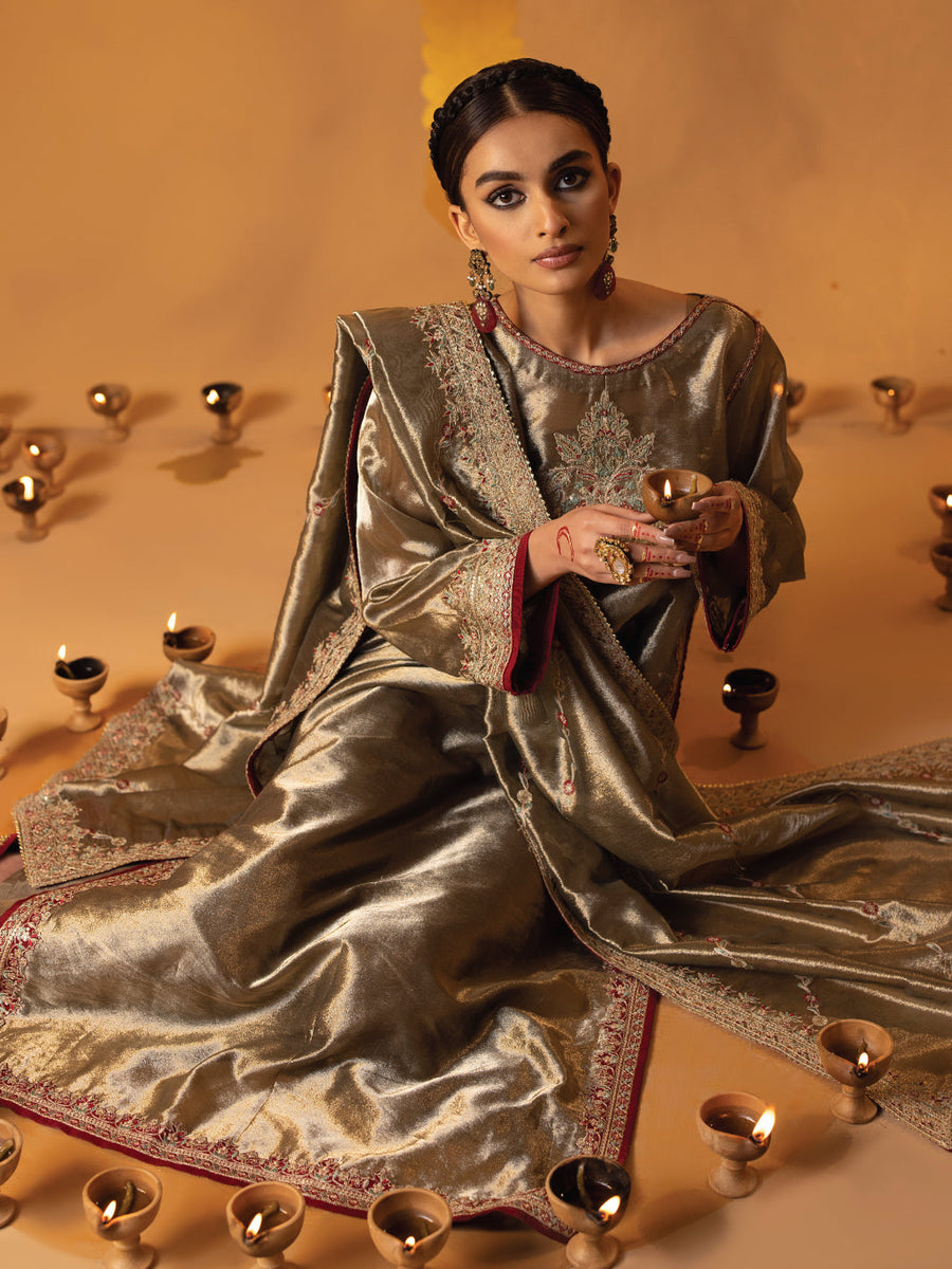 Faiza Faisal Signature Festive Pret Masoori Net 3Pc Suit - Rachele