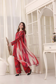 Feathers Premium Whisper of Elan Unstitched Lawn 3Pc Suit Radiant Rosewood-FT677