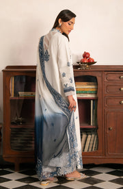 Seran Lamhay Embroidered Lawn Unstitched 3Pc Suit D-06 RAEN