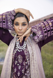 Humdum Rahgeer Embroidered Wool Unstitched 3Pc Suit D-02