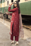 Humdum Rahgeer Embroidered Wool Unstitched 3Pc Suit D-03