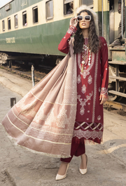Humdum Rahgeer Embroidered Wool Unstitched 3Pc Suit D-03