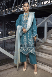 Humdum Rahgeer Embroidered Wool Unstitched 3Pc Suit D-07