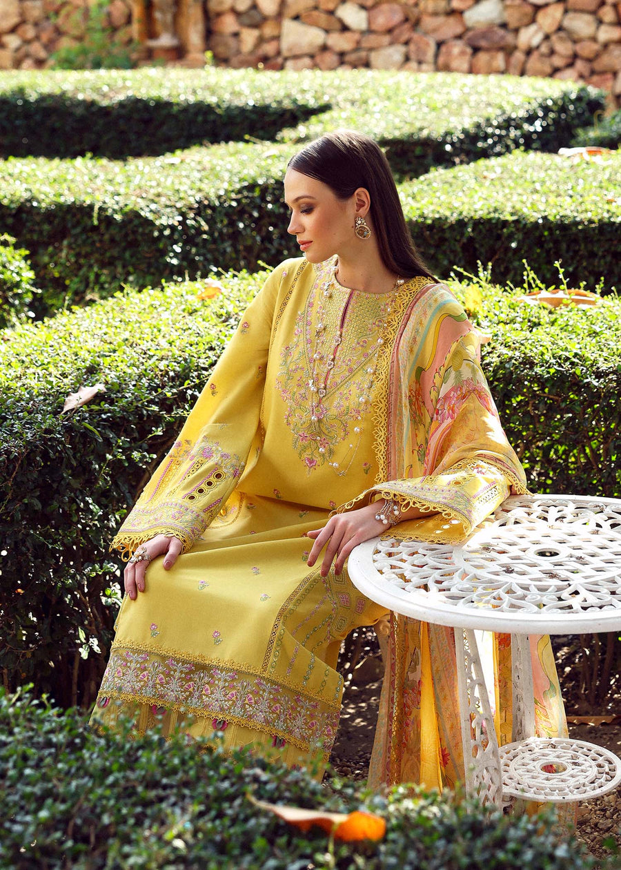 Kanwal Malik Zaina Embroidered Lawn Unstitched 3Pc Suit - RAIHA