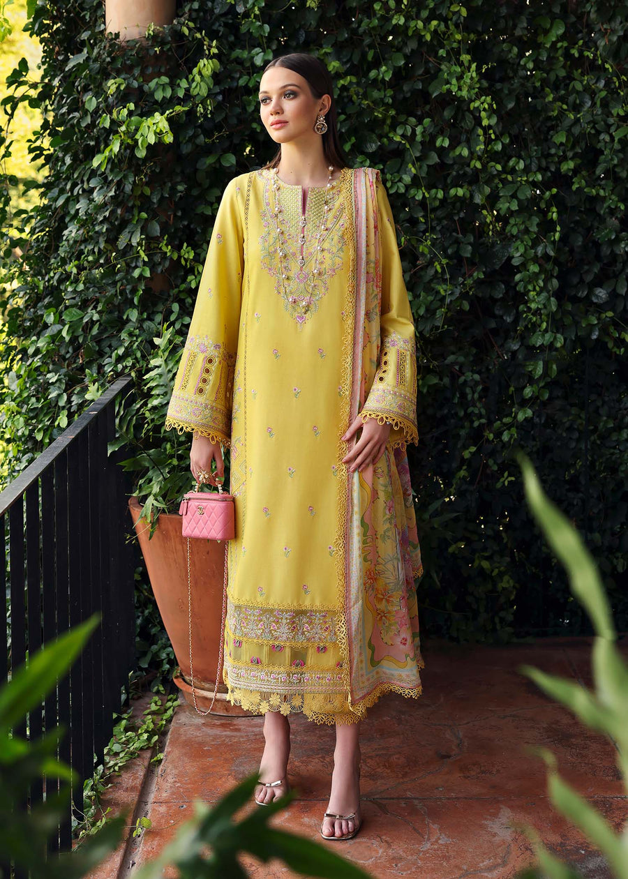 Kanwal Malik Zaina Embroidered Lawn Unstitched 3Pc Suit - RAIHA