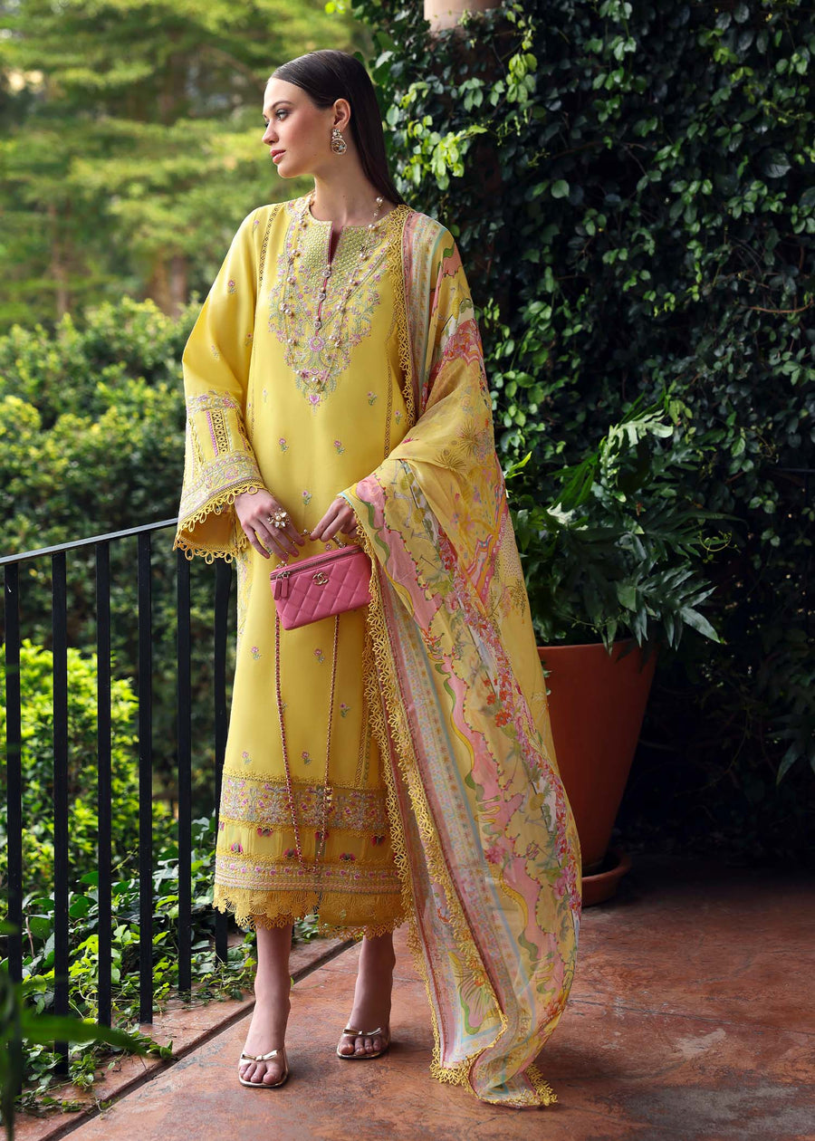 Kanwal Malik Zaina Embroidered Lawn Unstitched 3Pc Suit - RAIHA
