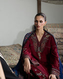 Jugnu Lahore Womenswear Embroidered Karandi Unstitched 3Pc Suit - RAMI