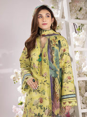 Rang Rasiya Summer Breeze Unstitched Lawn 3Pc Suit D-01 Apple Green