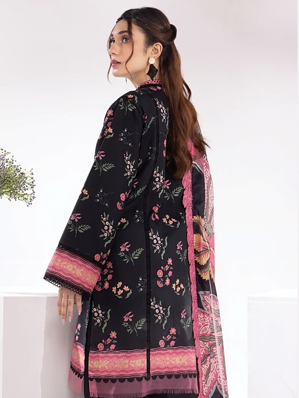 Rang Rasiya Summer Breeze Unstitched Lawn Print 3Pc Suit D-02 Midnight
