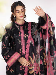 Rang Rasiya Summer Breeze Unstitched Lawn Print 3Pc Suit D-02 Midnight