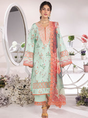 Rang Rasiya Summer Breeze Unstitched Lawn Print 3Pc Suit D-04 Mint