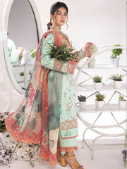 Rang Rasiya Summer Breeze Unstitched Lawn Print 3Pc Suit D-04 Mint