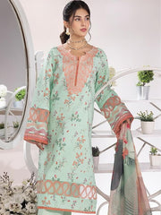 Rang Rasiya Summer Breeze Unstitched Lawn Print 3Pc Suit D-04 Mint