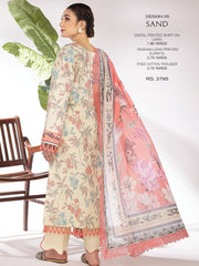 Rang Rasiya Summer Breeze Unstitched Lawn Print 3Pc Suit D-05 Sand