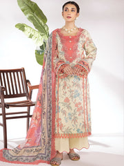 Rang Rasiya Summer Breeze Unstitched Lawn Print 3Pc Suit D-05 Sand