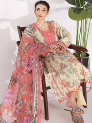 Rang Rasiya Summer Breeze Unstitched Lawn Print 3Pc Suit D-05 Sand