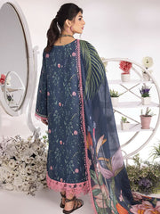Rang Rasiya Summer Breeze Unstitched Lawn Print 3Pc Suit D-06 Azure