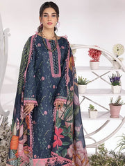 Rang Rasiya Summer Breeze Unstitched Lawn Print 3Pc Suit D-06 Azure