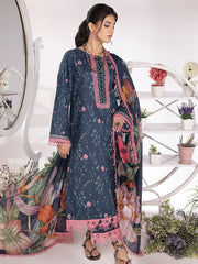 Rang Rasiya Summer Breeze Unstitched Lawn Print 3Pc Suit D-06 Azure