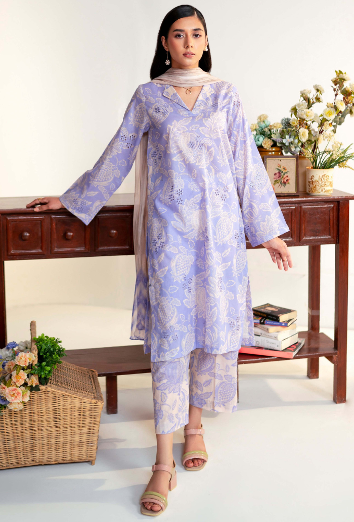 Humdum Rang e Bahar Embroidered Lawn Unstitched 3Pc Suit D-08